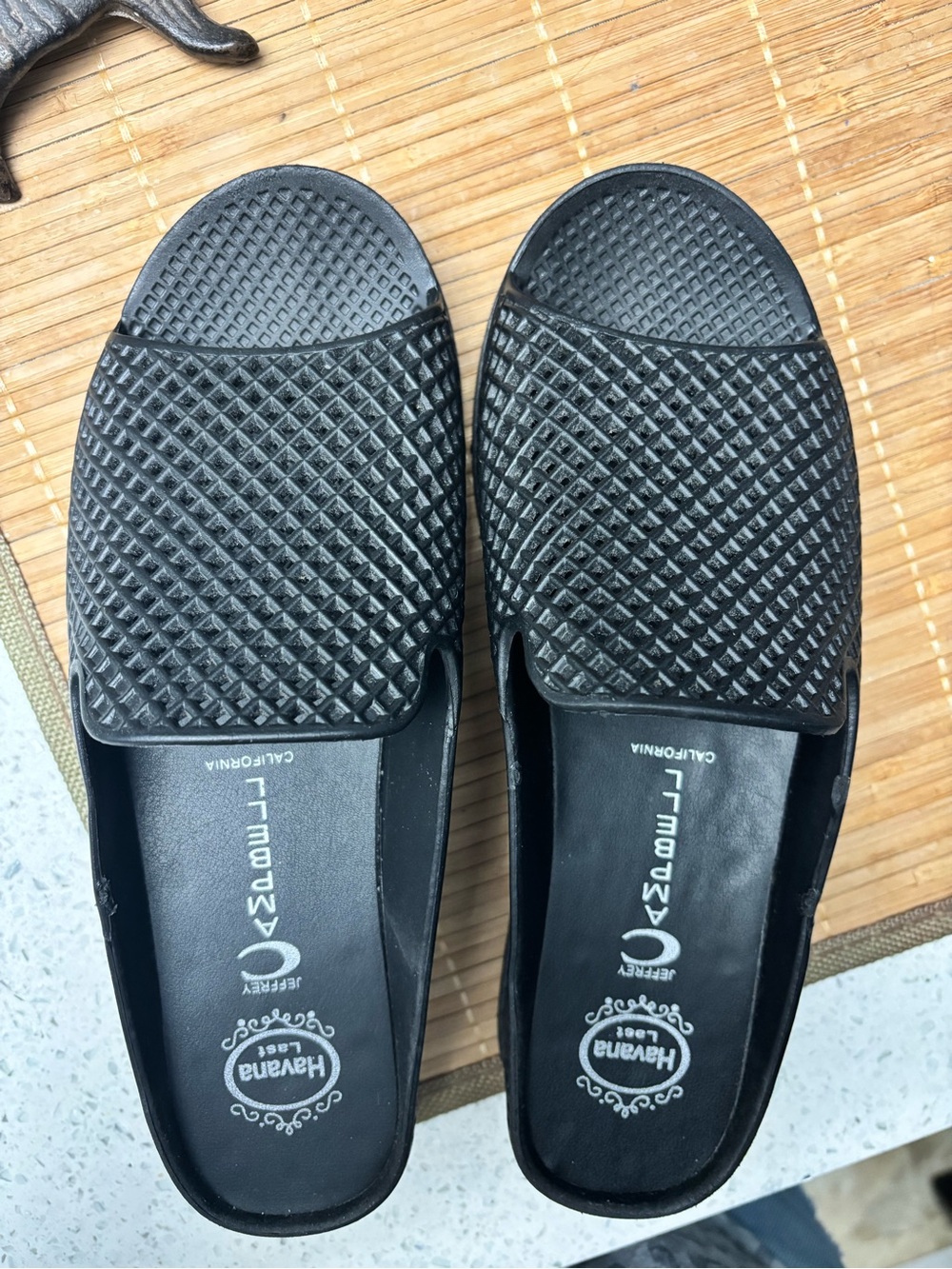 Jeffrey Campbell Havana Last fling black rubber jelly slides - Picture 5 of 8